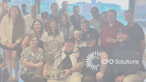 red sox trophy photo cfo solutions board networking event